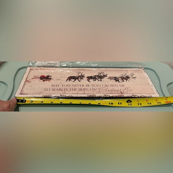 Super Cute Santa and Reindeer Wall Art- NWT - Picture 6 of 6